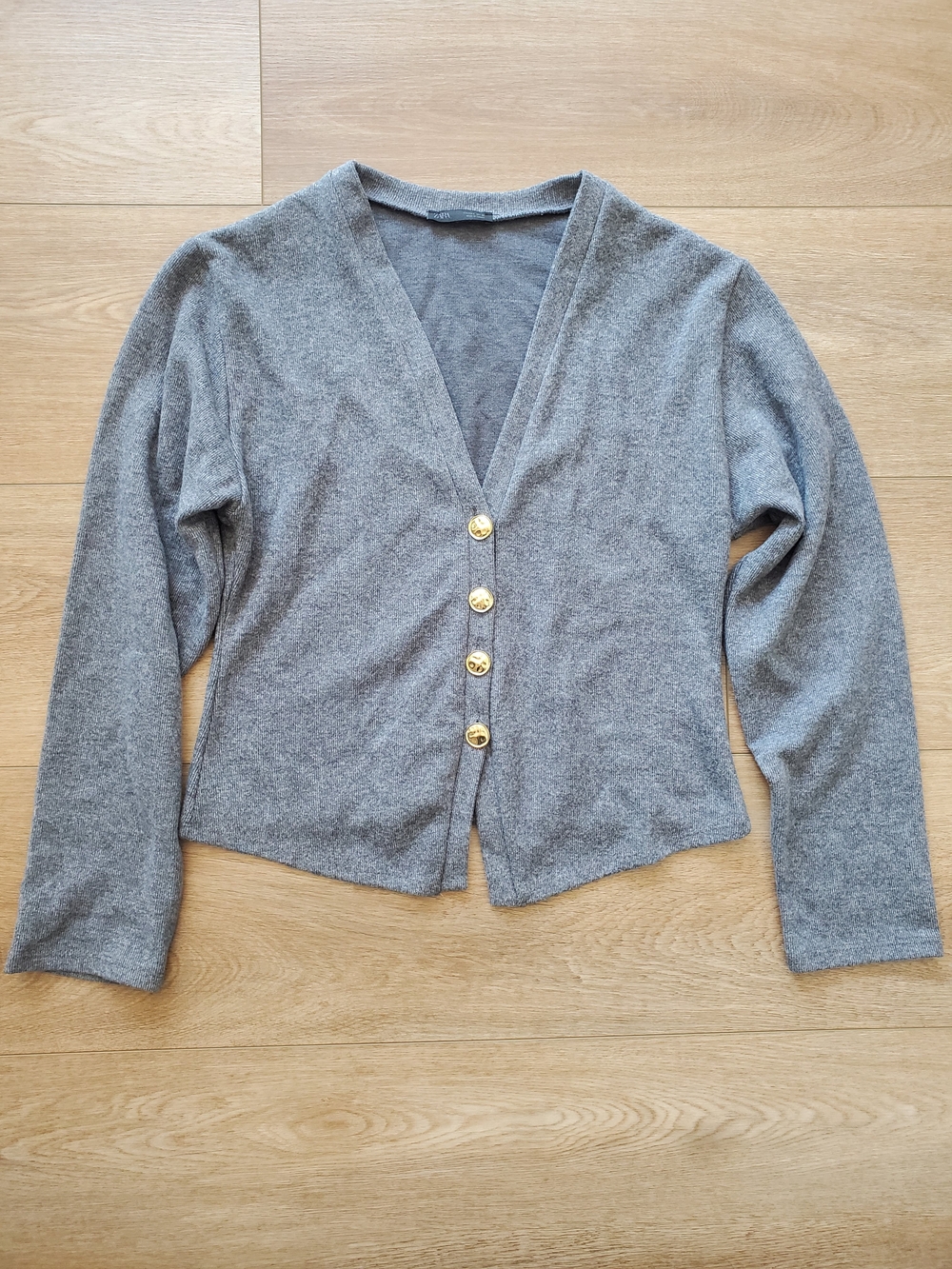 Zara Button Down V-neck Cardigan, Sz L